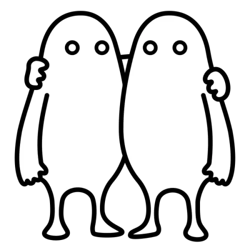 肩を組む友達のイラスト