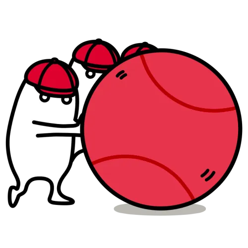 運動会(大玉転がし)のイラスト