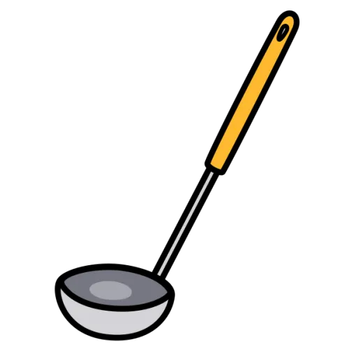 おたま（レードル）のかわいいイラスト素材 ladle illustration
