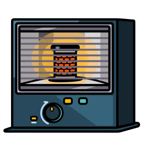 石油ストーブのかわいいイラスト素材 kerosene heater illustration
