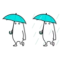 Walking rain