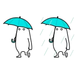Walking rain