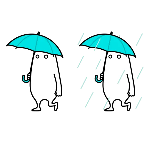 Walking rain
