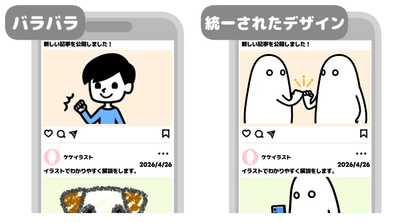 統一感のあるSNS投稿フィード,consistent sns feed