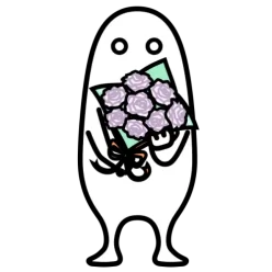 White rose gift
