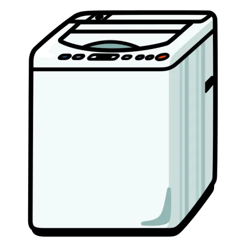 洗濯機のかわいいイラスト素材 washing machine illustration