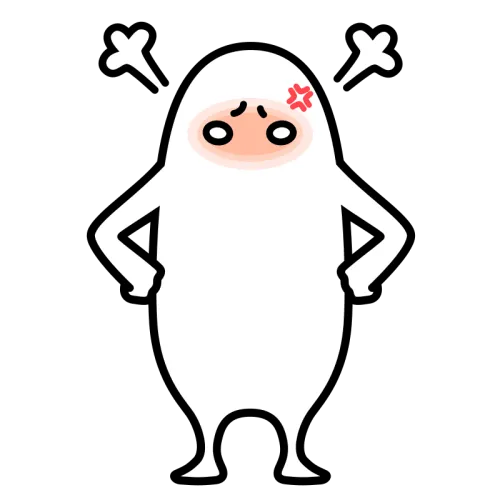 怒る人のかわいいイラスト素材 angry person illustration