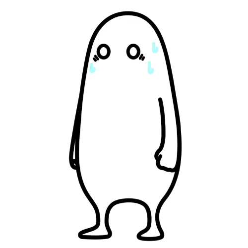 焦る人（焦っている人）のかわいいイラスト素材flustered person illustration