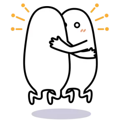 Happy friends hugging