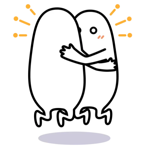 Happy friends hugging